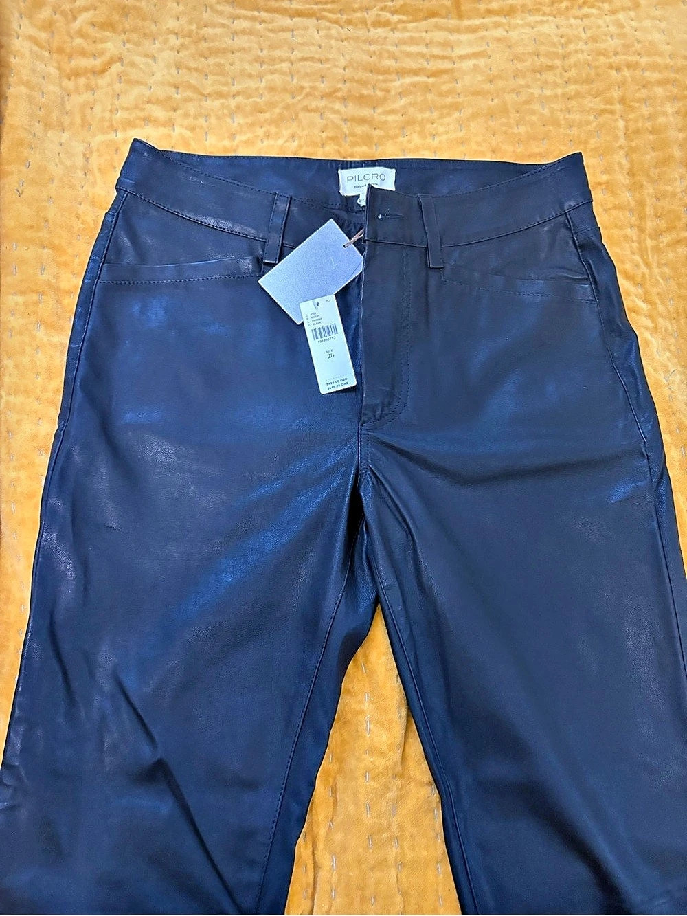 Pilcro Vegan Leather Skinny Pants Waist 28 NWT